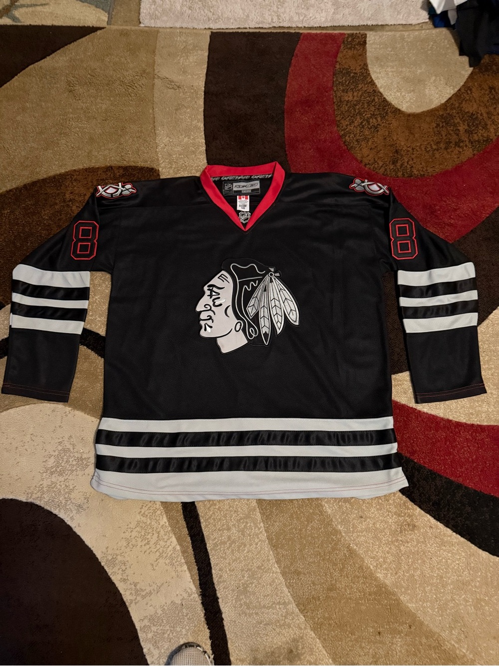 NHL Chicago Blackhawks gray ice variant rare Patrick Kane hockey jersey size 56
